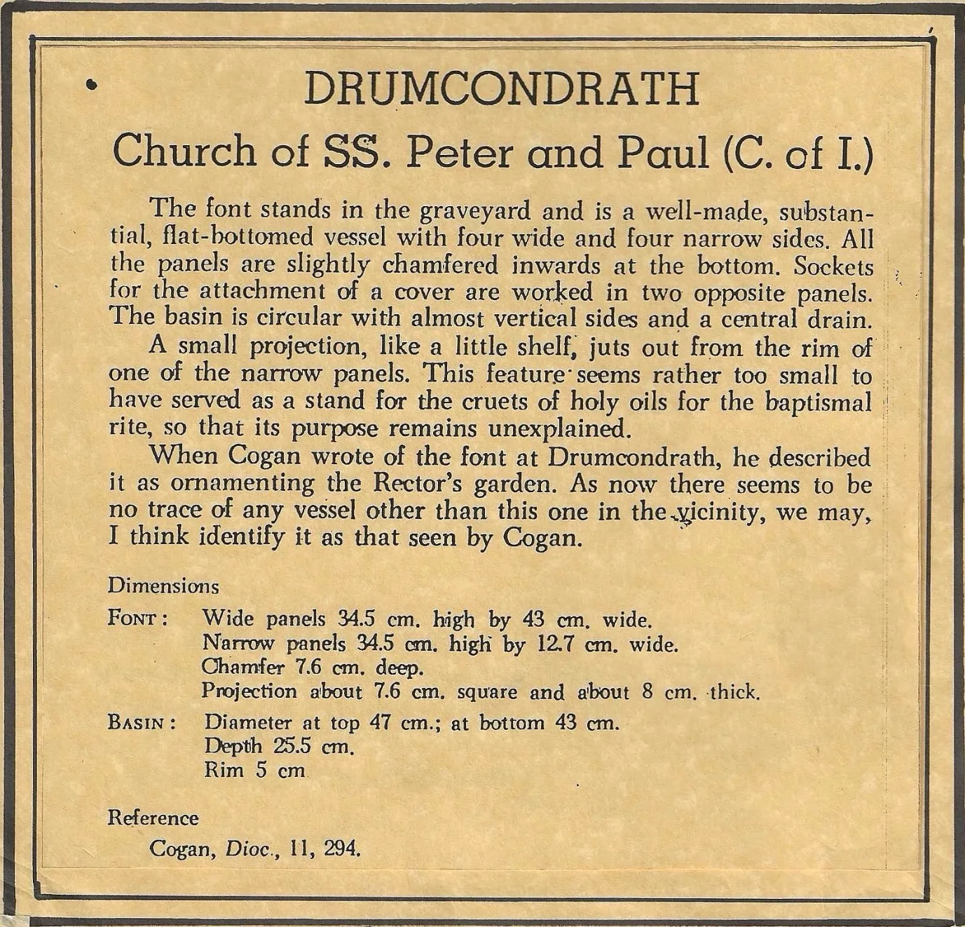 Historic parish photograph or document