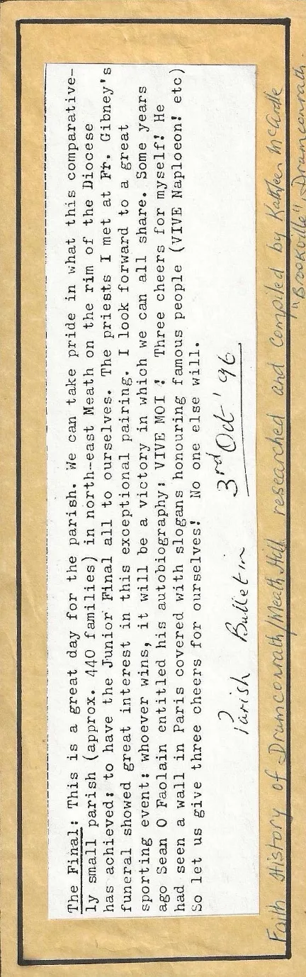 Historic parish photograph or document